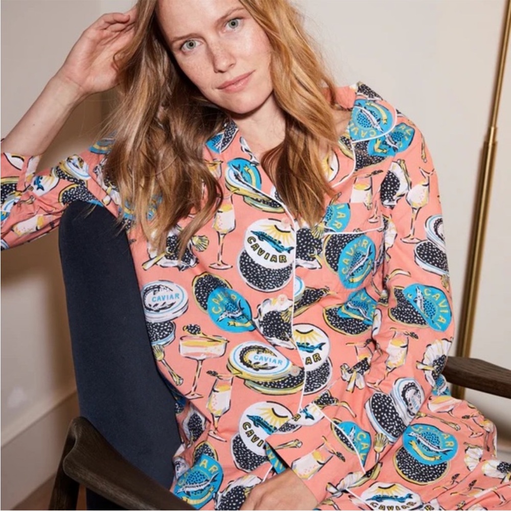 Printfresh Set Caviar Champagne Pajama  MEDIUM Long Sleeve